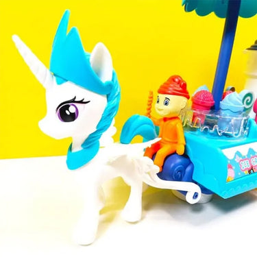 PREMIUM UNICORN ICE CREAM CART WITH MUSIC & LIGHTS